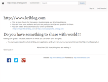 Tablet Screenshot of kriblog.com